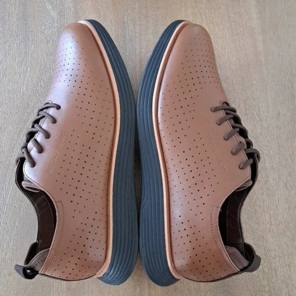 Bruno Marc Smart Casual Oxford Style Sneakers - Brown/Black - Size: Men 12 - Picture 7 of 10